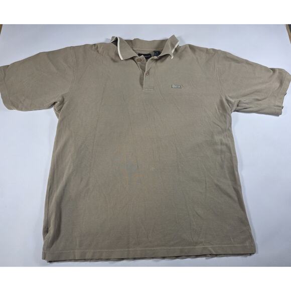 Enyce Men’s Medium Beige Short Sleeve Polo Shirt Y2K XXL - Picture 1 of 5